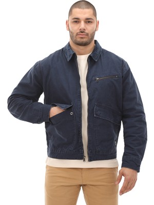 Timberland TB0A5TGF4331 Timberland Washed Canvas Jacket Erkek Ceket Lacivert