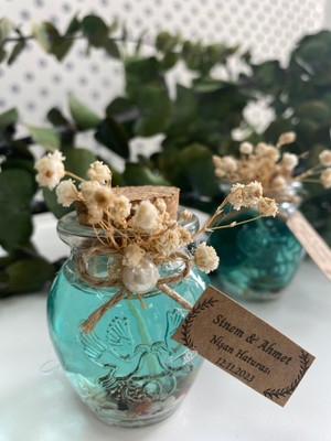 Decoloji Söz, Nişan, Düğün, Mevlüt, Doğum Günü, Nikah Şekeri Hediyelik Hatıra Cam Şişe Jel Mum