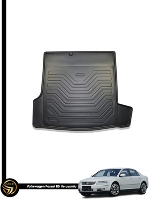 Gold  Volkswagen Passat B5 Sedan 1997-2005 Birebir Uyumlu Kauçuk Yumuşak Clioe 3D Bagaj Havuzu