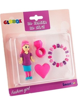 Globox Yayınları Fashion Girl 3 Boyutlu Şekilli Silgi 4 Lü Set (2954)