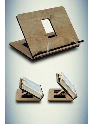 Marka Decart Ahşap Tablet Telefon Tutucu Ayarlanabilir Kitap Okuma Sehpası Standı Rahle