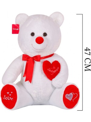 Top Rock Store Kalp Tutan Yumoş Ayıcık Sevgiliye Hediyelik Uyku Arkadaşı Büyük Boy