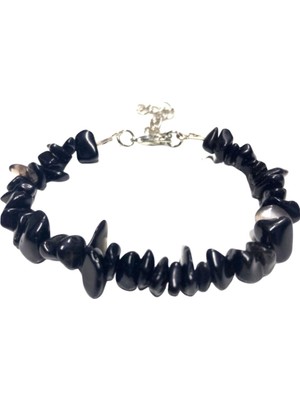 Gümüştel El Sanatları Sertifikalı Burç Bilekliği Doğal Taş Oniks Taşı