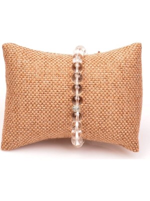 Gümüştel El Sanatları Sertifikalı Kristal Kuvars Taşı Bileklik 8 mm