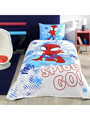 Taç Lisanslı Spidey And Friends Tek Kişilik Pamuk Pike Takımı