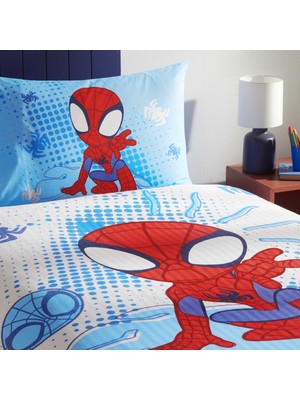 Taç Lisanslı Spidey And Friends Tek Kişilik Pamuk Pike Takımı