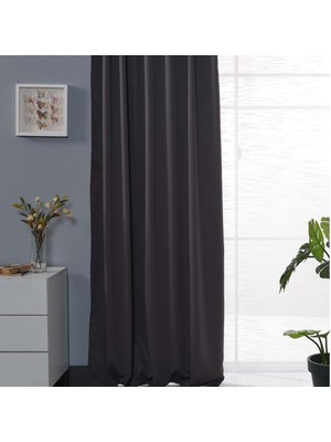 Miabella Home  Blackout Işık Geçirmez Güneşlik Fon Perde Çift  Kanat 145X210 Kiremit- 12189