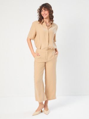 Faik Sönmez Yanları Yırtmaçlı Modallı Comfort Fıt Capri 68213