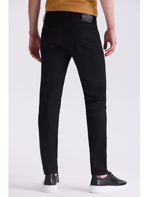 Jakamen Siyah Slim Fit Pamuklu Jean Kot Pantolon