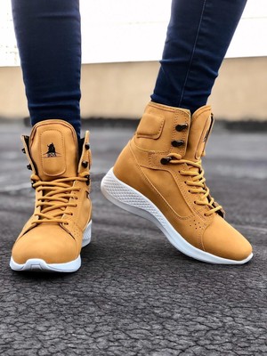 Boa BA0600 Bağcıklı Camel Sarı Kısa Boksör Unisex Spor Postal Bot