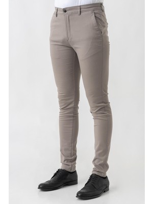 White Stone Aigle P1013 Likralı Slim Fit Arya Pantolon Gri