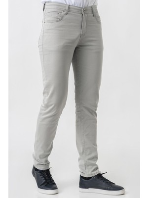 White Stone Bern J2425 Normal Fit Pamuklu Likralı 5 Cep Jean Pantolon Gri