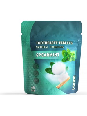 T-Brush Smokers Nane Aromalı Diş Macunu Tableti 30 Tablet Çay ve Kahve İçenlere Özel