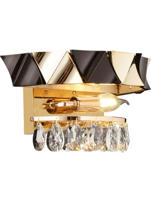 Apliqa Betty Gold Kaplamalı 8 Watt Ledli Yatak Başı , Salon LED Aplik