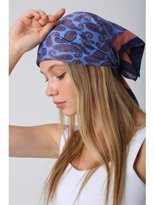 Luminos Butik Kadın Şal Desenli Fular-Bandana FLR48 60X60