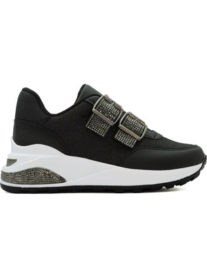 Letao Kadın Taşlı Tokalı Kolay Giyim Sneaker Spor Ayakkabı 1058