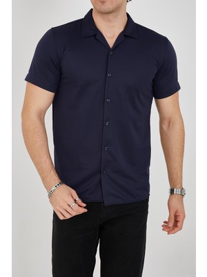 Enzim Jeans Erkek Slim Fit Polycotton Kısa Kol Gömlek