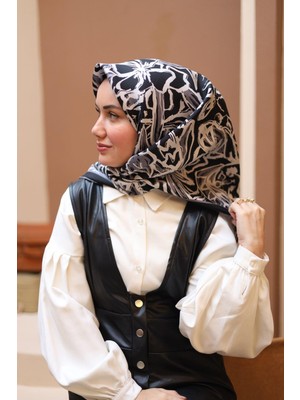 Silk Home Twill Ipek Eşarp - 11419-40 Siyah Gri