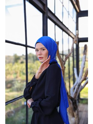 İpekhan Exen Desen Ipeksi Jakar Şal Parlament Mavi 9011-24