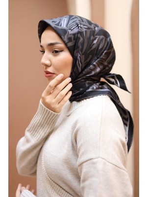 Silk Home Twill Ipek Eşarp - 11419-39 Siyah Füme