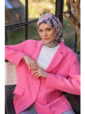 İpekhan Geoshine Desen Soft Eşarp Pembe 1165-11