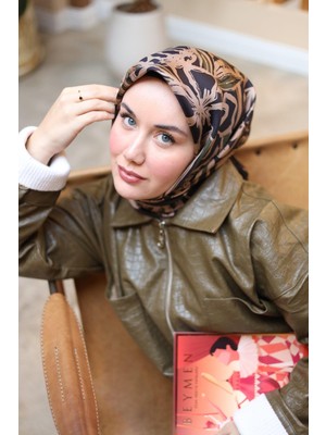 Silk Home Twill Ipek Eşarp - 11419-12 - Lacivert Vizon Haki