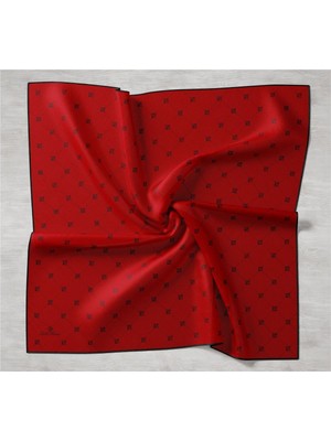 Silk Home Twill Ipek Eşarp - 11392-10 Bordo Siyah