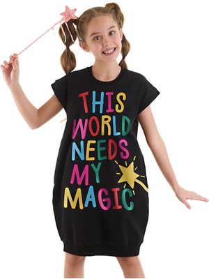MSHB&G Magical Kız Çocuk Siyah Elbise