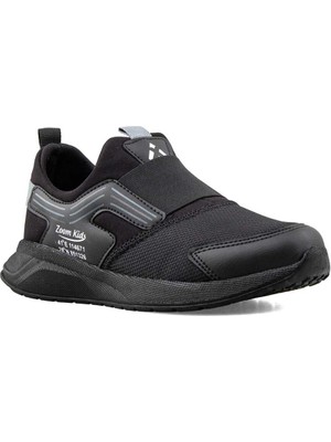 Çocuk Kalbi Zoom Yumuşak Esnek Hafif Çocuk File Sneaker Spor Ayakkabı Siyah(1 NUMARA BÜYÜK ALMANIZ ÖNERİLİR)