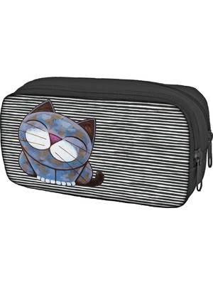 Skaer Apex Çift Gözlü Baskılı Kalem Kutusu %100 Polyester Malzeme ile Su Geçirmez Tasarım