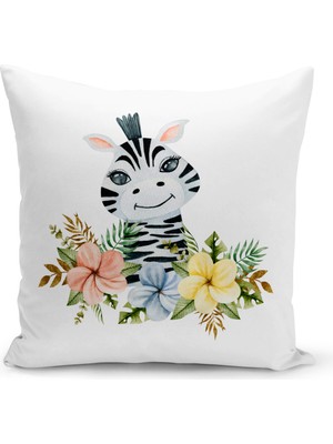 Bertille Home Çocuk Bebek Serisi Çift Tarafı Dijital Baskılı Kırlent Kılıfı (Kids Children Cushion Cover)