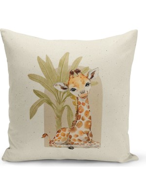 Bertille Home Çocuk Bebek Serisi Çift Tarafı Dijital Baskılı Kırlent Kılıfı (Kids Children Cushion Cover)