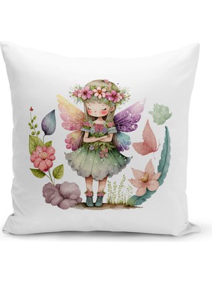 Bertille Home Çocuk Bebek Serisi Çift Tarafı Dijital Baskılı Kırlent Kılıfı (Kids Children Cushion Cover)