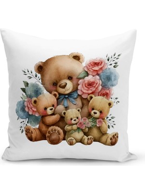 Bertille Home Çocuk Bebek Serisi Çift Tarafı Dijital Baskılı Kırlent Kılıfı (Kids Children Cushion Cover)
