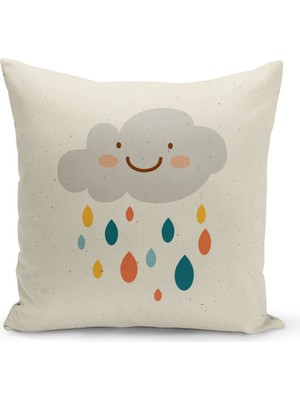 Bertille Home Çocuk Bebek Serisi Çift Tarafı Dijital Baskılı Kırlent Kılıfı (Kids Children Cushion Cover)