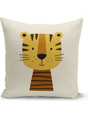 Bertille Home Çocuk Bebek Serisi Çift Tarafı Dijital Baskılı Kırlent Kılıfı (Kids Children Cushion Cover)