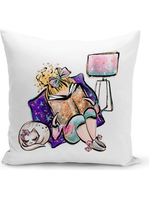 Bertille Home Çocuk Bebek Serisi Çift Tarafı Dijital Baskılı Kırlent Kılıfı (Kids Children Cushion Cover)