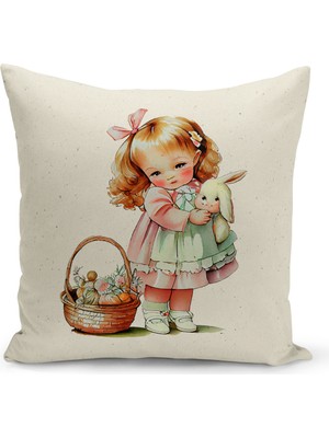 Bertille Home Çocuk Bebek Serisi Çift Tarafı Dijital Baskılı Kırlent Kılıfı (Kids Children Cushion Cover)