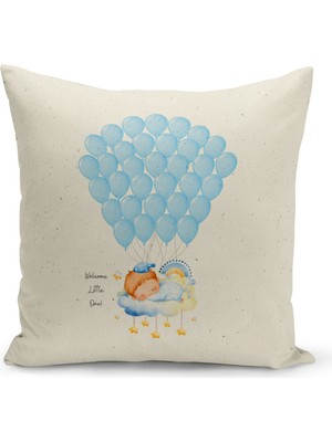 Bertille Home Çocuk Bebek Serisi Çift Tarafı Dijital Baskılı Kırlent Kılıfı (Kids Children Cushion Cover)