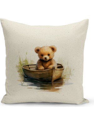 Bertille Home Çocuk Bebek Serisi Çift Tarafı Dijital Baskılı Kırlent Kılıfı (Kids Children Cushion Cover)