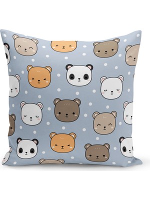 Bertille Home Çocuk Bebek Serisi Çift Tarafı Dijital Baskılı Kırlent Kılıfı (Kids Children Cushion Cover)