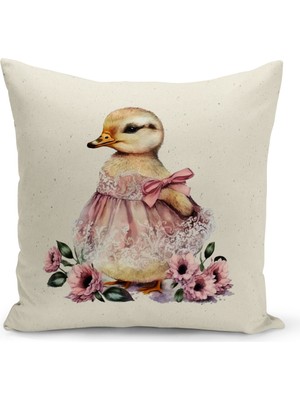 Bertille Home Çocuk Bebek Serisi Çift Tarafı Dijital Baskılı Kırlent Kılıfı (Kids Children Cushion Cover)