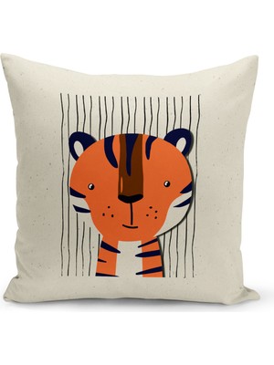 Bertille Home Çocuk Bebek Serisi Çift Tarafı Dijital Baskılı Kırlent Kılıfı (Kids Children Cushion Cover)