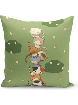 Bertille Home Çocuk Bebek Serisi Çift Tarafı Dijital Baskılı Kırlent Kılıfı (Kids Children Cushion Cover)