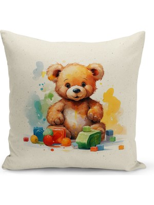 Bertille Home Çocuk Bebek Serisi Çift Tarafı Dijital Baskılı Kırlent Kılıfı (Kids Children Cushion Cover)