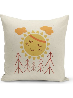 Bertille Home Çocuk Bebek Serisi Çift Tarafı Dijital Baskılı Kırlent Kılıfı (Kids Children Cushion Cover)