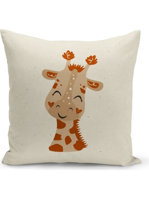 Bertille Home Çocuk Bebek Serisi Çift Tarafı Dijital Baskılı Kırlent Kılıfı (Kids Children Cushion Cover)