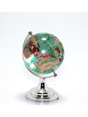 Keyfim Shop Dekoratif Renkli Dünya Haritalı Cam Küre 9cm