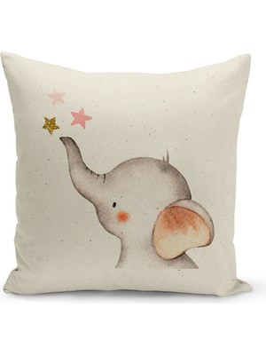 Bertille Home Çocuk Bebek Serisi Çift Tarafı Dijital Baskılı Kırlent Kılıfı (Kids Children Cushion Cover)