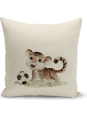 Bertille Home Çocuk Bebek Serisi Çift Tarafı Dijital Baskılı Kırlent Kılıfı (Kids Children Cushion Cover)